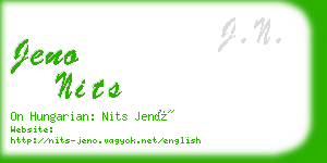 jeno nits business card